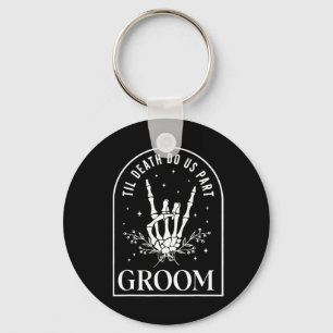 Bruidegom Bruid Skeleton Rock Hand Paren Trouwzaal Sleutelhanger