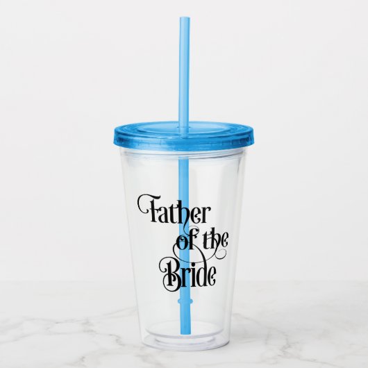 Bruidegom/Bruidspapa Acryl Drinkbeker (Voorkant)
