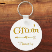 bruidegom bruiloft aandenken souvenir sleutelhanger (Voorkant)