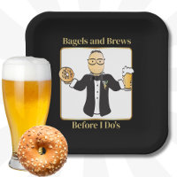 Bruidegom Cartoon Grappige Spreuk Bagel Bruiloft B
