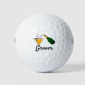 Bruidegom Champagne Toast   Golfballen (Voorkant)
