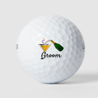 Bruidegom Champagne Toast   Golfballen