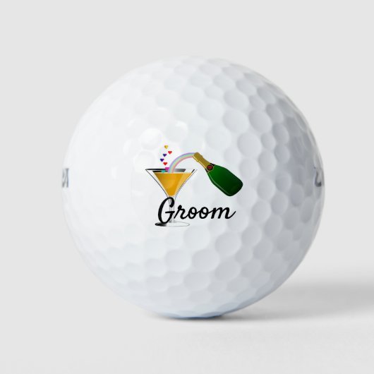 Bruidegom Champagne Toast   Golfballen (Voorkant)