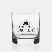 Bruidegom Cowboy  Whisky Glas (Voorkant)