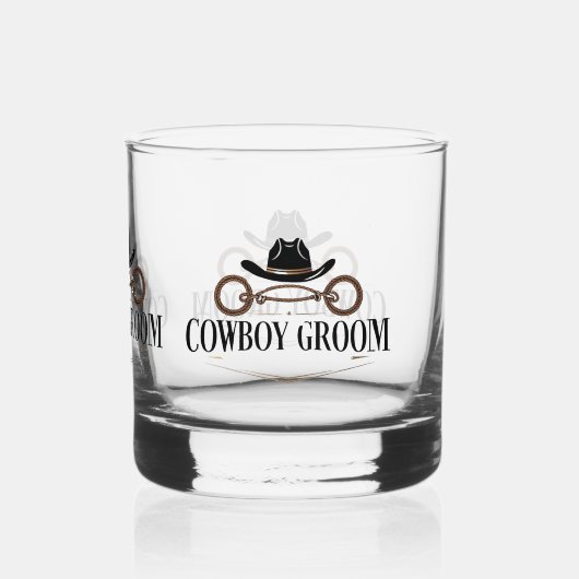 Bruidegom Cowboy  Whisky Glas (Achterkant)