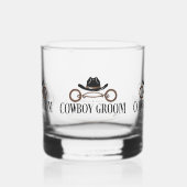 Bruidegom Cowboy  Whisky Glas (Links)