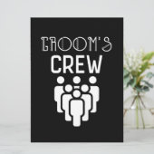 Bruidegom Crew Bruidsjonkers Afscheidsfeest Kaart (Staand voorkant)