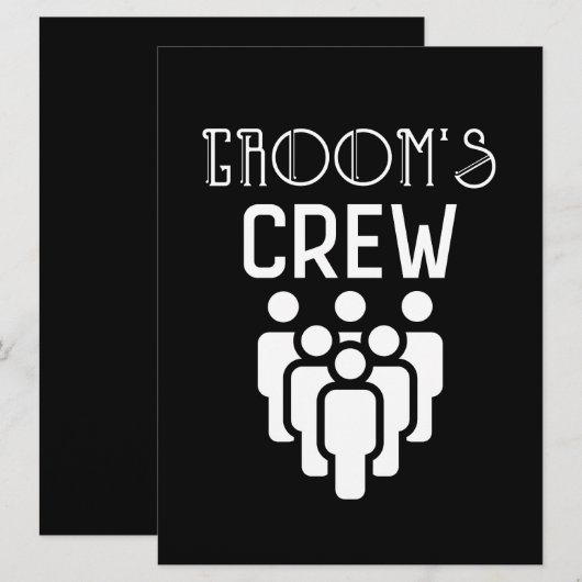 Bruidegom Crew Bruidsjonkers Afscheidsfeest Kaart (Voorkant / Achterkant)