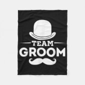 Bruidegom Crew Feest Team Bruidegom Jonggezellen  Fleece Deken (Voorkant)