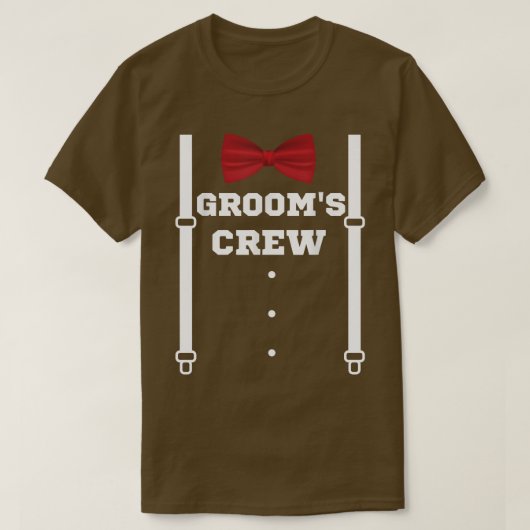 Bruidegom Crew Funny Bruidsjonkers Squad Team Bach T-shirt (Design voorkant)