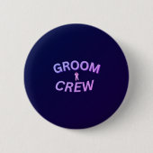 Bruidegom crew knop ronde button 5,7 cm (Voorkant)