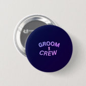 Bruidegom crew knop ronde button 5,7 cm (Voorkant /achterkant)