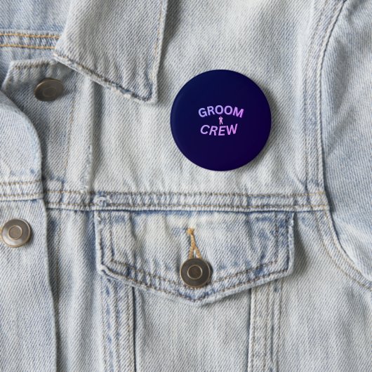 Bruidegom crew knop ronde button 5,7 cm (In situ)