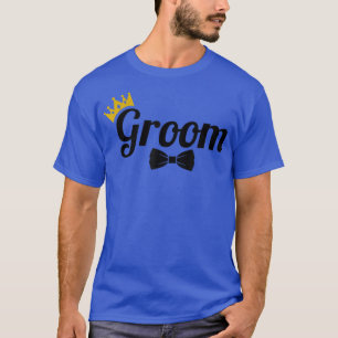 Bruidegom Cute Verloving Passende Jonggehuwden Vri T-shirt