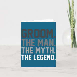 Bruidegom de man de mythe de legende grappig huwel kaart