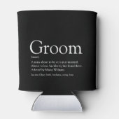 Bruidegom Definitie, Jonggezellenfeest, Trouwen Blikjeskoeler (Achterkant)