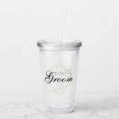 Bruidegom Douane Verwisselbaar Cadeau Bruiloft Acryl Drinkbeker (Achterkant)