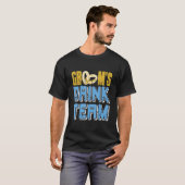 Bruidegom Drink Team Retro Vintage Bachelorfeest P T-shirt (Voorkant volledig)