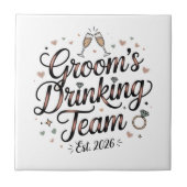 Bruidegom Drink Team Tegeltje (Voorkant)