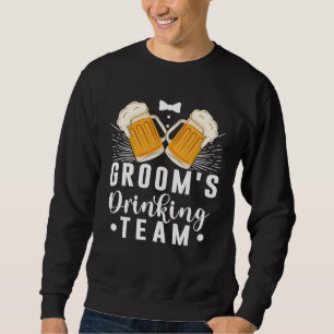 Bruidegom Drinkende Team Trouw Bruiloft Jonggezell Trui