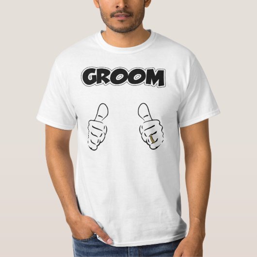 bruidegom duimen omhoog t-shirt (Voorkant)