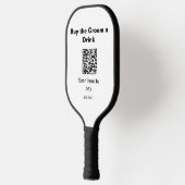 bruidegom een drankje betalen bruidsjonker QR-code Pickleball Paddle (Links)