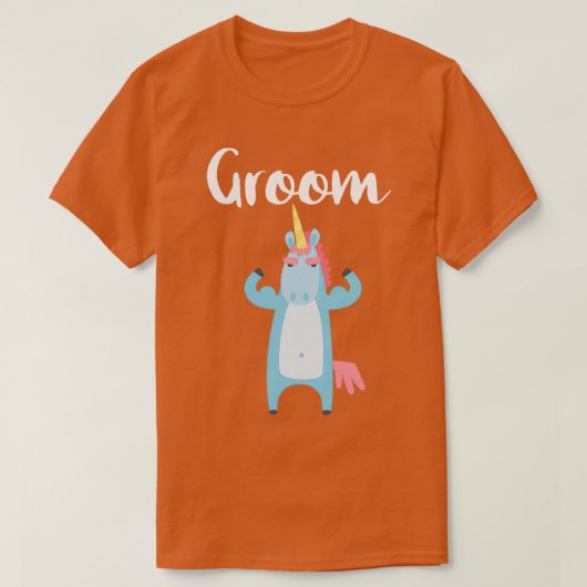 Bruidegom Eenhoorn Grappige Uitrusting Bachelor Pa T-shirt (Design voorkant)