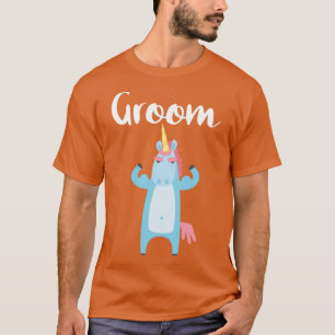 Bruidegom Eenhoorn Grappige Uitrusting Bachelor Pa T-shirt