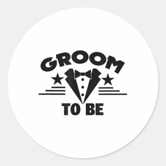 Bruidegom en bruid bruiloft s - bruidegom te zijn ronde sticker (Voorkant)