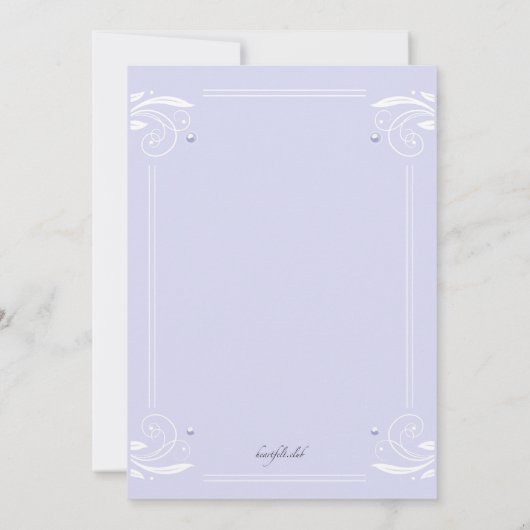 Bruidegom en Bruid Hartelijke Uitnodiging (Achterkant)