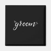 Bruidegom en bruid matching outfits bruiloft gewoo magneet (Voorkant)