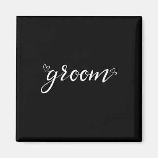 Bruidegom en bruid matching outfits bruiloft gewoo magneet