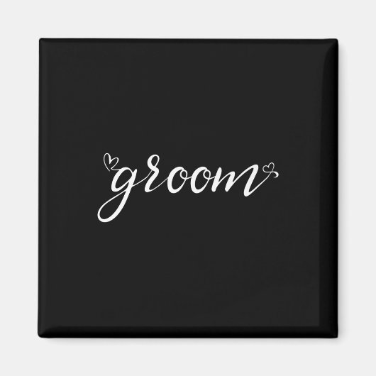 Bruidegom en bruid matching outfits bruiloft gewoo magneet (Voorkant)