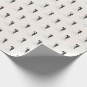 Bruidegom en bruid voor bruiloft Vrijgezellenfeest Cadeaupapier (Hoek)