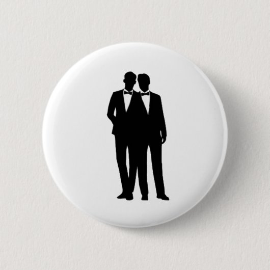 Bruidegom en bruidegom trouwen ronde button 5,7 cm (Voorkant)