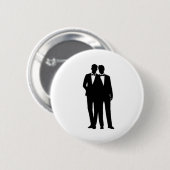 Bruidegom en bruidegom trouwen ronde button 5,7 cm (Voorkant /achterkant)