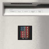 Bruidegom Est. Amerikaanse vlag 2025: getrouwd Magneet (Insitu (Vaatwasser))
