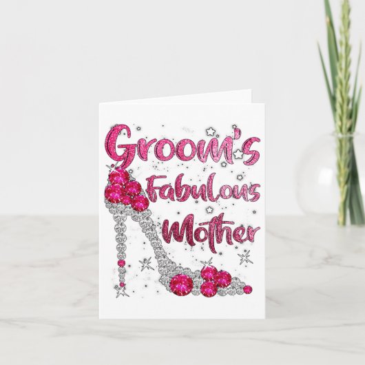 Bruidegom Fabulous Moeder Happy Wedding Getrouwd Kaart (Voorkant)