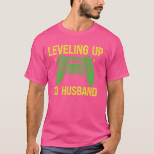 Bruidegom Gamer Wedding Grappig Nivelleren Tot Man T-shirt
