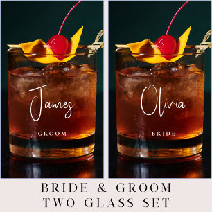 bruidegom gepersonaliseerde bruiloft whisky glas