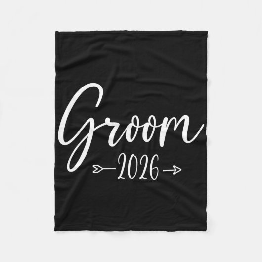 Bruidegom Geschat 2026 Getrouwd Trouwen Verlovings Fleece Deken (Voorkant)