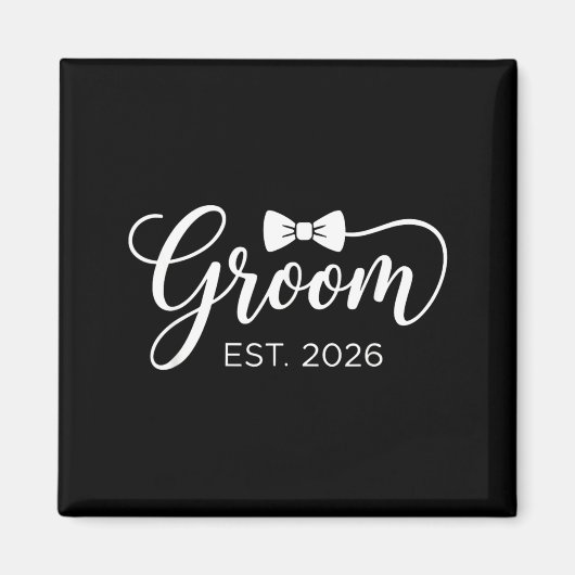 Bruidegom Geschat 2026 Mijnheer Echtgenoot Getrouw Magneet (Voorkant)