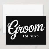 Bruidegom Geschatte datum 2026 Overeenkomstige Huw Kaart (Voorkant / Achterkant)
