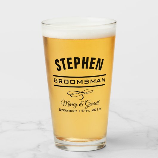 BRUIDEGOM GETUIGEN HULPBRUIDEGOM TUMBLER GLAS (Voorkant gevuld)