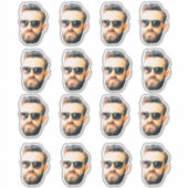 Bruidegom Gezicht Grappig Bachelorette Feest Gezic Sticker (Voorkant)