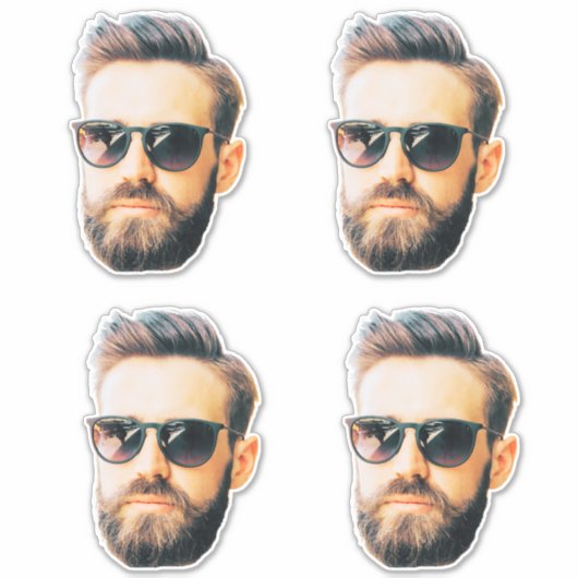 Bruidegom Gezicht Grappige Bachelorette Party 4 Ge Sticker (Voorkant)