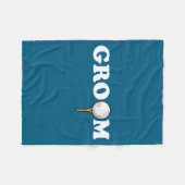 Bruidegom golfbal golfer mannen vrijgezel grappig fleece deken (Voorkant (Horizontaal))