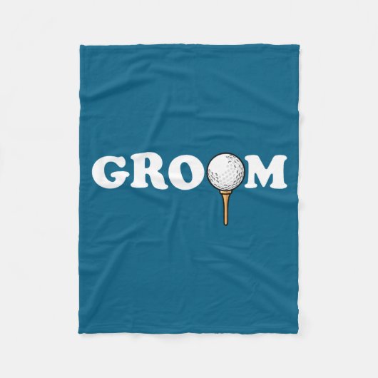 Bruidegom golfbal golfer mannen vrijgezel grappig fleece deken (Voorkant)