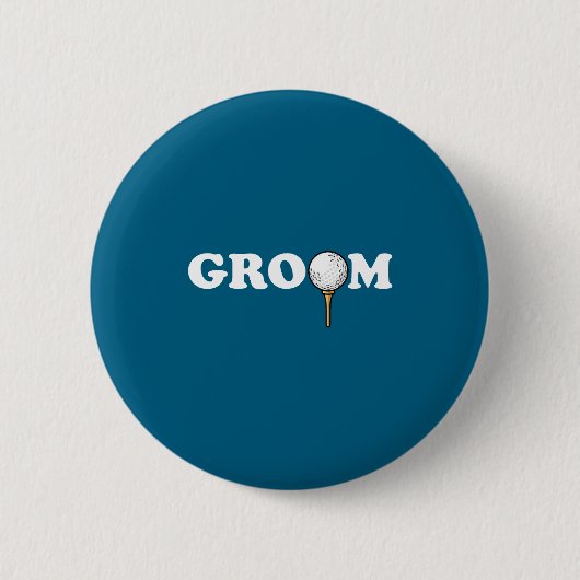 Bruidegom golfbal golfer mannen vrijgezel grappig ronde button 5,7 cm (Voorkant)