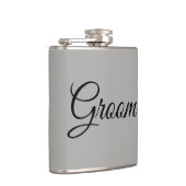 Bruidegom grijs en zwart heupfles (Rechts)